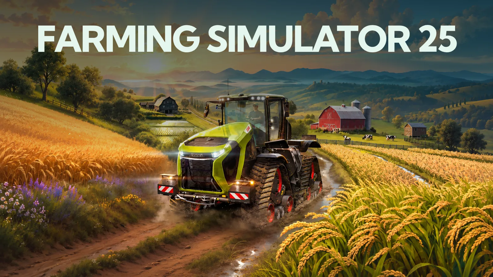 Szene aus Farming Simulator 25: Traktor auf einem Feldweg