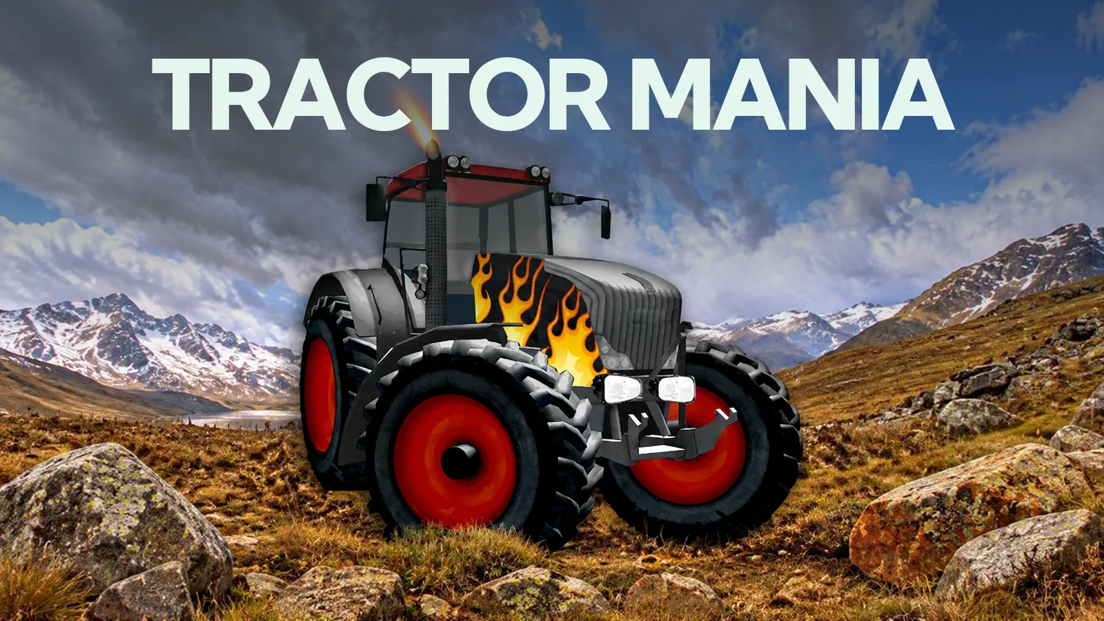 Szene aus Tractor Mania: Traktor in einer Berglandschaft
